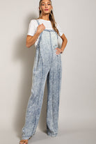 ee:some Washed Tie Dye Tencel Jumpsuit-Rompers & Jumpsuits-ee:some-Deja Nu Boutique, Women's Fashion Boutique in Lampasas, Texas