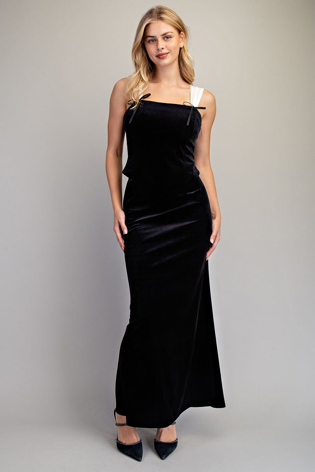 ee:some Black Velvet Maxi Skirt Elegant Evening Wear-Bottoms-ee:some-Deja Nu Boutique, Women's Fashion Boutique in Lampasas, Texas