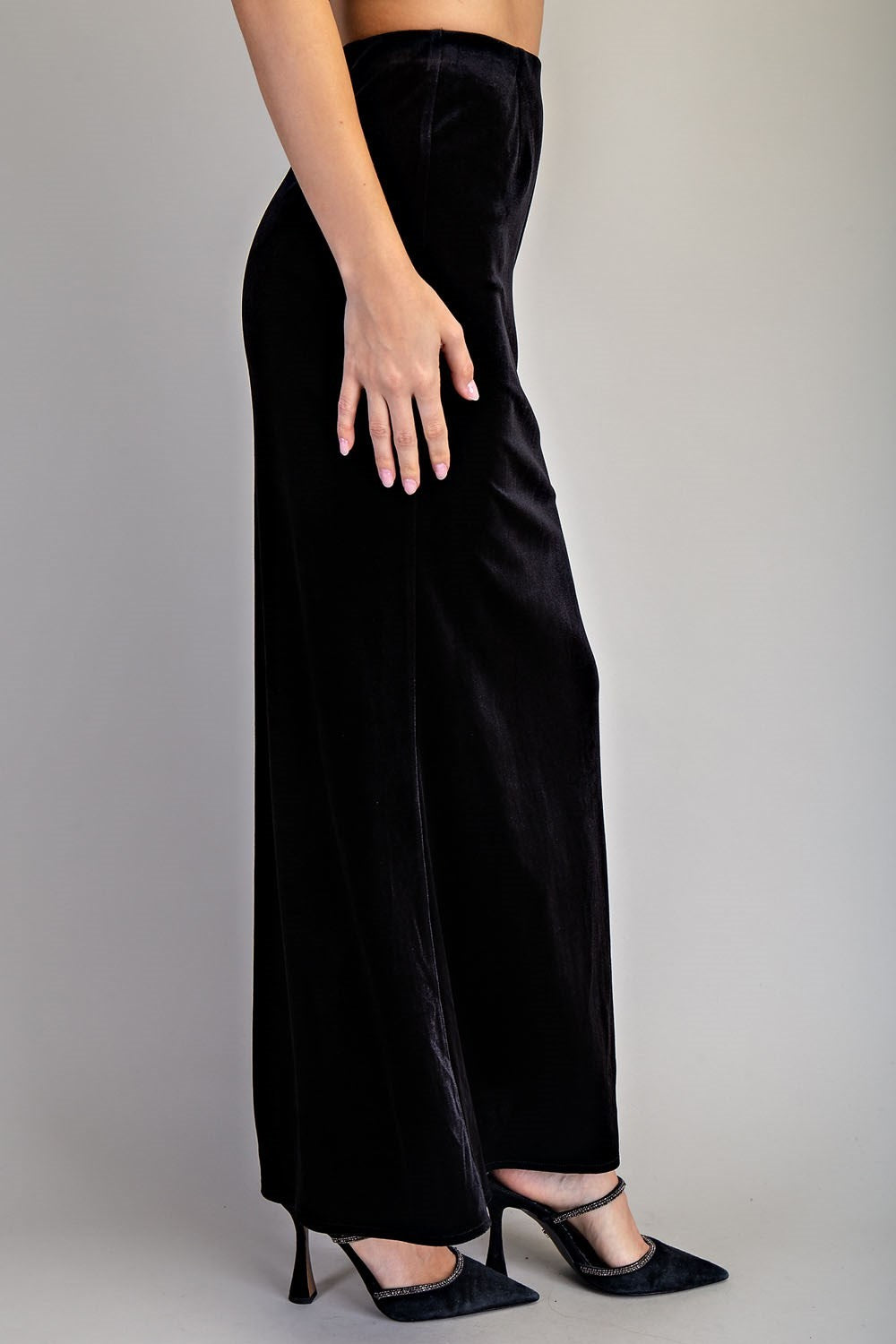 ee:some Black Velvet Maxi Skirt Elegant Evening Wear-Bottoms-ee:some-Deja Nu Boutique, Women's Fashion Boutique in Lampasas, Texas