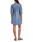 Elan Denim Elbow Sleeve Shift Dress-mini dress-Elan-Deja Nu Boutique, Women's Fashion Boutique in Lampasas, Texas