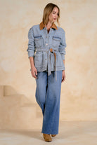 ELAN Jericho Denim Jacket with Faux Suede Accents-Outerwear-Elan-Deja Nu Boutique, Women's Fashion Boutique in Lampasas, Texas