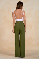 Elan Olive Drawstring Open Bottom Pants-Pants-elan-Deja Nu Boutique, Women's Fashion Boutique in Lampasas, Texas