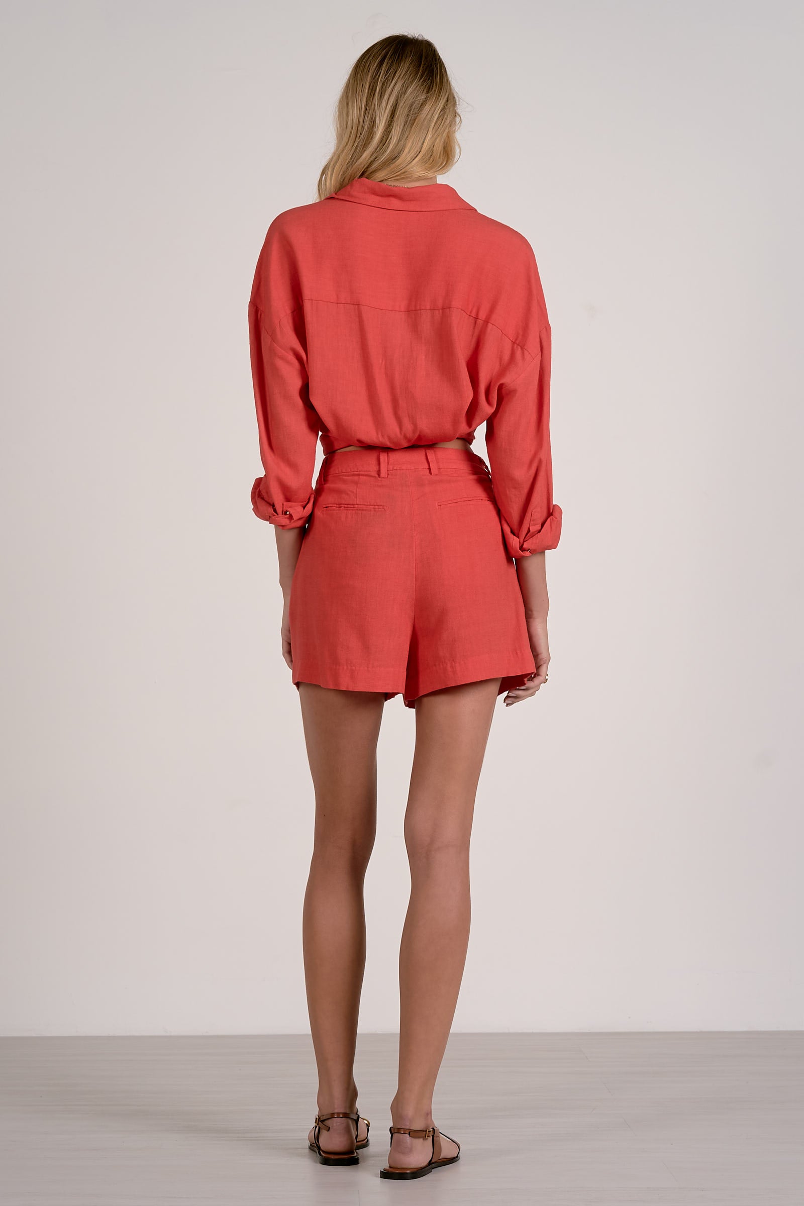 Elan Tailored High Rise Shorts – Red-Shorts-Elan-Deja Nu Boutique, Women's Fashion Boutique in Lampasas, Texas