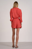 Elan Tailored High Rise Shorts – Red-Shorts-Elan-Deja Nu Boutique, Women's Fashion Boutique in Lampasas, Texas