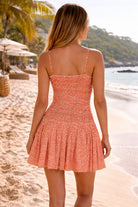 Elan Zina Spaghetti Strap Button Front Dress – Red-mini dress-elan-Deja Nu Boutique, Women's Fashion Boutique in Lampasas, Texas