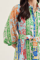 Entro Botanical Stripe Belted Mini Dress-mini dress-Entro-Deja Nu Boutique, Women's Fashion Boutique in Lampasas, Texas