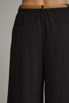 Entro Black Pleated Wide Leg Pants-trousers-Entro-Deja Nu Boutique, Women's Fashion Boutique in Lampasas, Texas