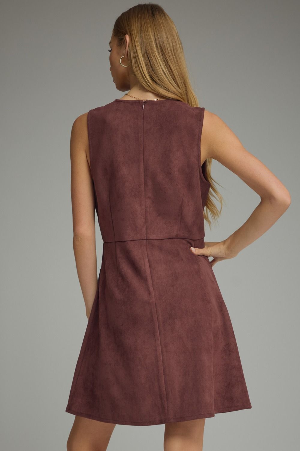 Entro Merlot Chain Accent Pocket Mini Dress-mini dress-entro-Deja Nu Boutique, Women's Fashion Boutique in Lampasas, Texas