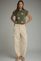 Entro Olive Polka Dot Sweater Knit Top-Sweaters-entro-Deja Nu Boutique, Women's Fashion Boutique in Lampasas, Texas