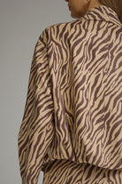 Entro Zebra Print Draped Open Front Jacket-Outerwear-entro-Deja Nu Boutique, Women's Fashion Boutique in Lampasas, Texas