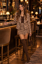 Entro Zebra Print Draped Open Front Jacket-Outerwear-entro-Deja Nu Boutique, Women's Fashion Boutique in Lampasas, Texas