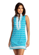 Cabana Life Palm Valley Sleeveless Tunic Dress-Short Dresses-Cabana Life-Deja Nu Boutique, Women's Fashion Boutique in Lampasas, Texas