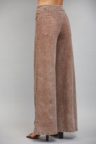 Fate Brown Washed Wide Leg Pants-Bottoms-Fate-Deja Nu Boutique, Women's Fashion Boutique in Lampasas, Texas
