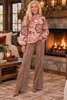 Fate Brown Washed Wide Leg Pants-Bottoms-Fate-Deja Nu Boutique, Women's Fashion Boutique in Lampasas, Texas