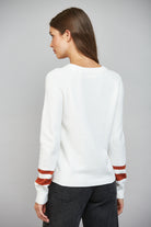 Fate Football Pattern Intarsia Knit Crewneck Sweater in Cream-Sweaters-Fate-Deja Nu Boutique, Women's Fashion Boutique in Lampasas, Texas