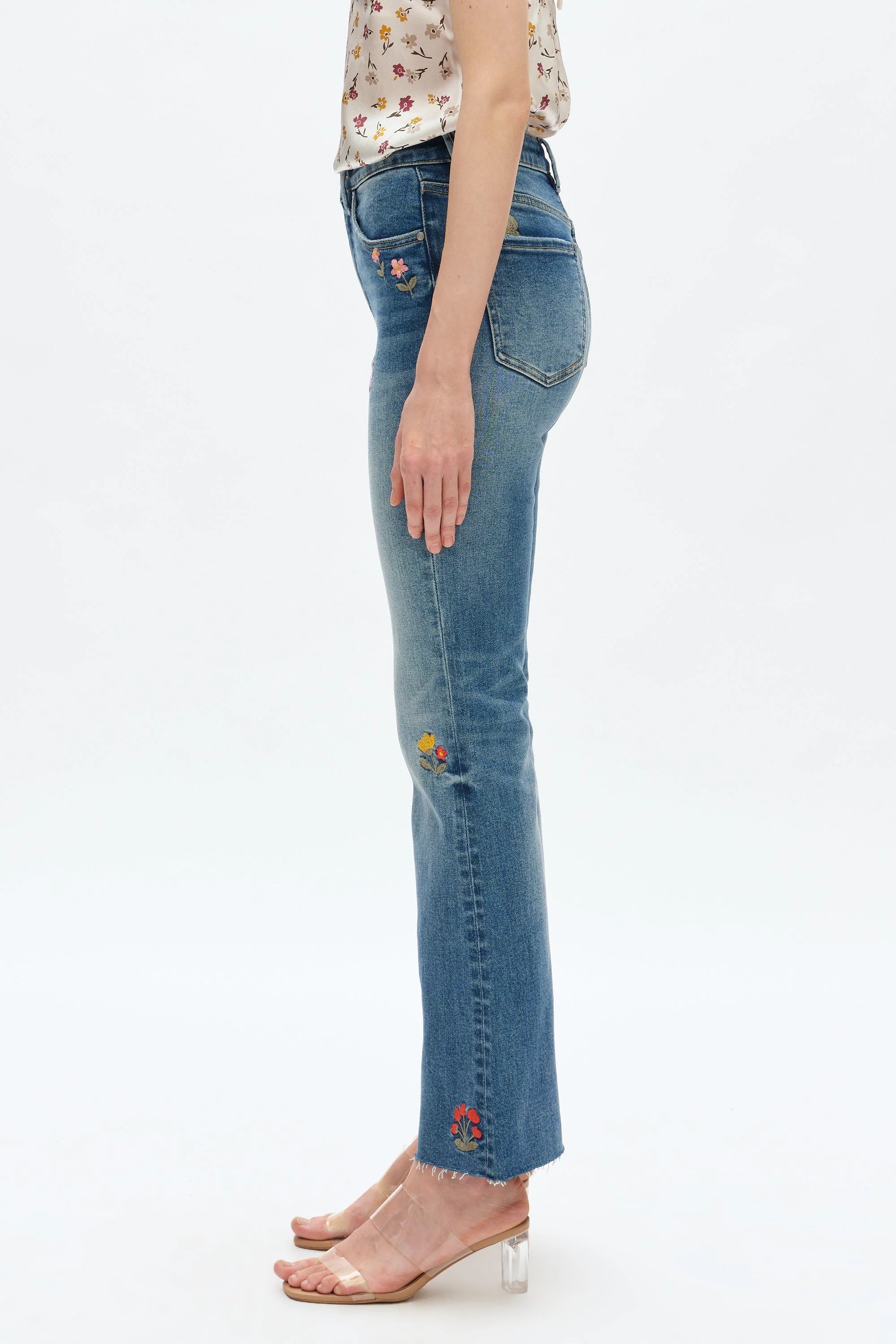 Bayeas Flora Flower Child Mid Rise Embroidered Flare Jeans-Jeans-Bayeas-Deja Nu Boutique, Women's Fashion Boutique in Lampasas, Texas