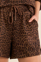 Gabrielle by Molly Bracken Colette Leopard Print Shorts-Athleisurewear-Gabrielle-Deja Nu Boutique, Women's Fashion Boutique in Lampasas, Texas