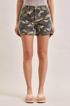 Hidden Logan Camo Stretch Mid-Rise Dad Shorts-Shorts-Hidden-Deja Nu Boutique, Women's Fashion Boutique in Lampasas, Texas