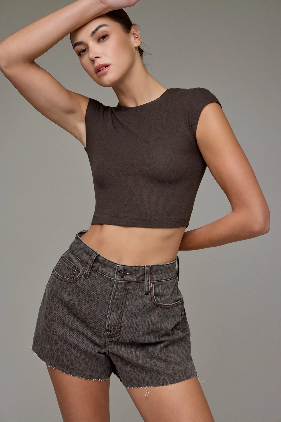 Hidden Cheetah Print High Rise Dad Shorts – Brown-Shorts-Hidden-Deja Nu Boutique, Women's Fashion Boutique in Lampasas, Texas