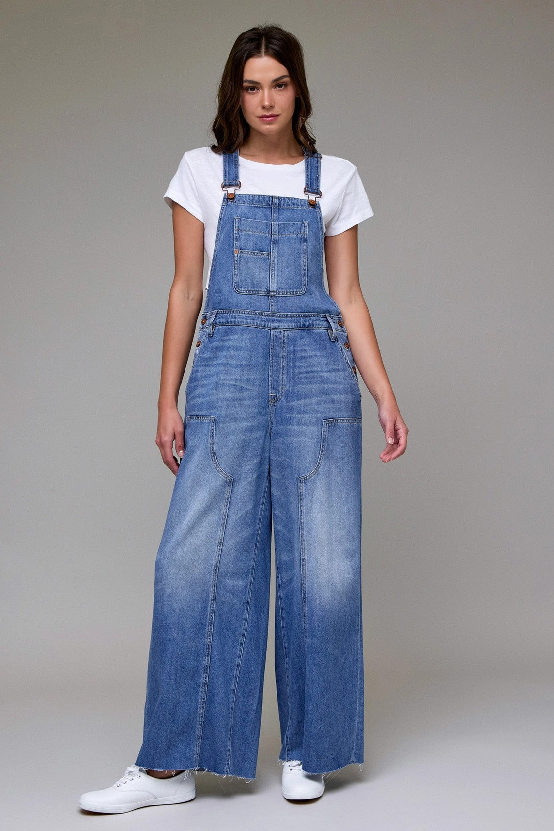 Hidden Dylan Medium Wash Super Soft Western Overall-overalls-Hidden-Deja Nu Boutique, Women's Fashion Boutique in Lampasas, Texas