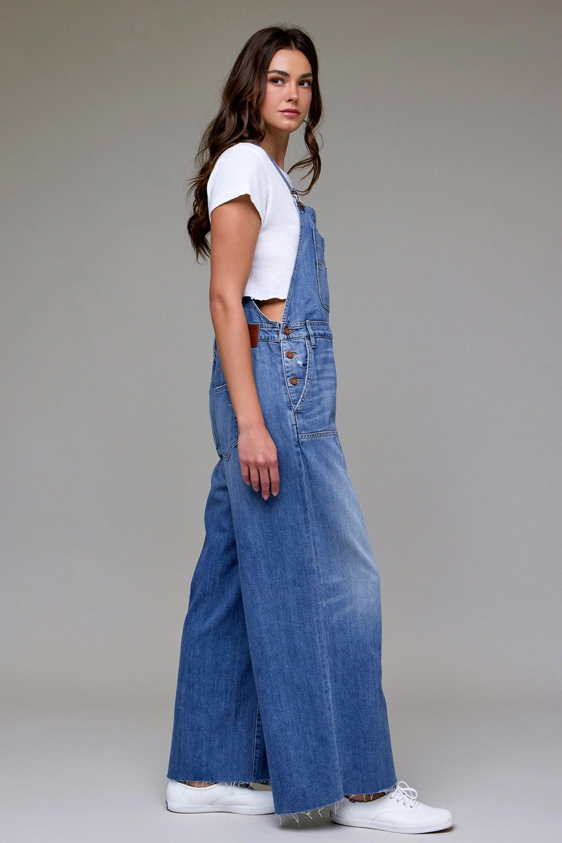 Hidden Dylan Medium Wash Super Soft Western Overall-overalls-Hidden-Deja Nu Boutique, Women's Fashion Boutique in Lampasas, Texas