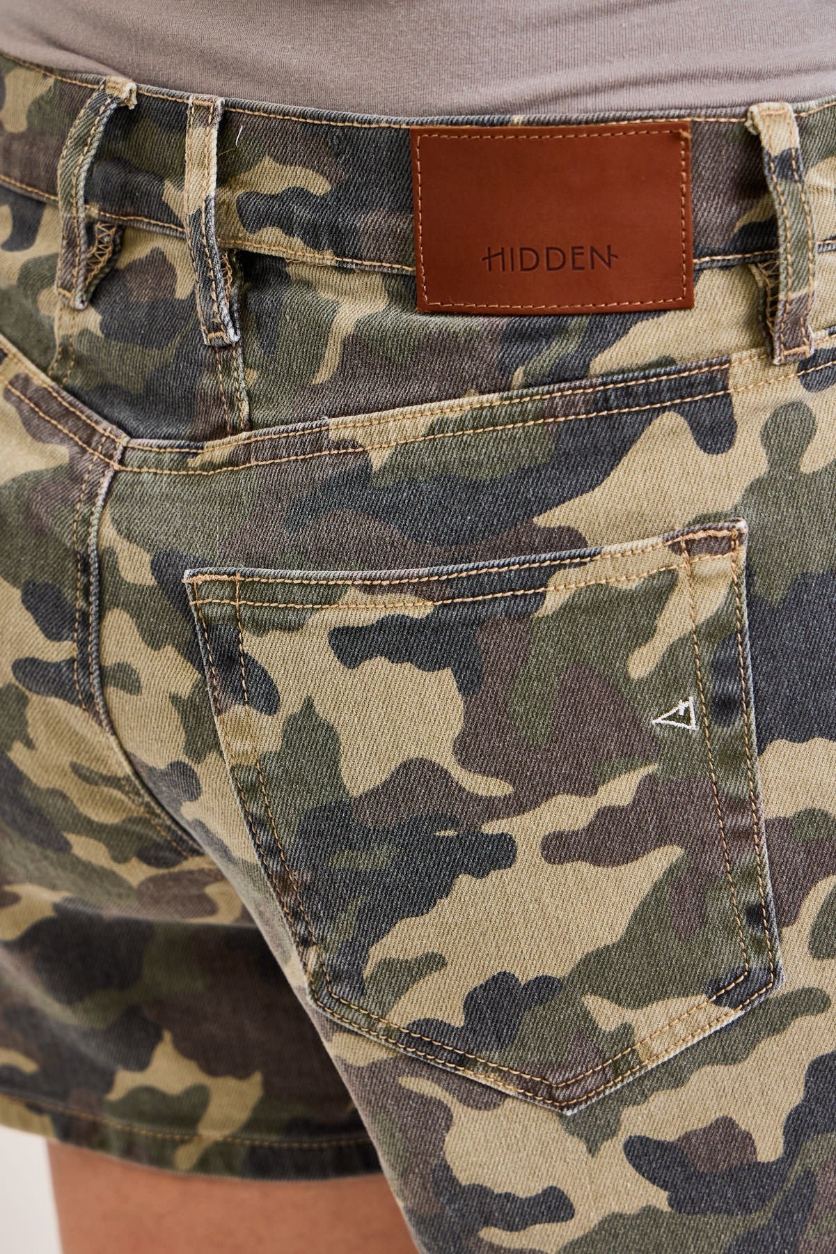 Hidden Logan Camo Stretch Mid-Rise Dad Shorts-Shorts-Hidden-Deja Nu Boutique, Women's Fashion Boutique in Lampasas, Texas