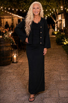 Hyfve Double Zero Crew Neck Loose Fit Cardigan in Black or Cream-Cardigans & Kimonos-Hyfve Double Zero-Deja Nu Boutique, Women's Fashion Boutique in Lampasas, Texas