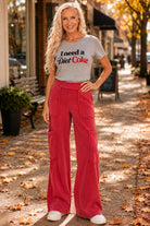 Hyfve Double Zero Mineral Wash Cargo Pocket Pants – Dark Red & Black-Athleisurewear-Hyfve Double Zero-Deja Nu Boutique, Women's Fashion Boutique in Lampasas, Texas