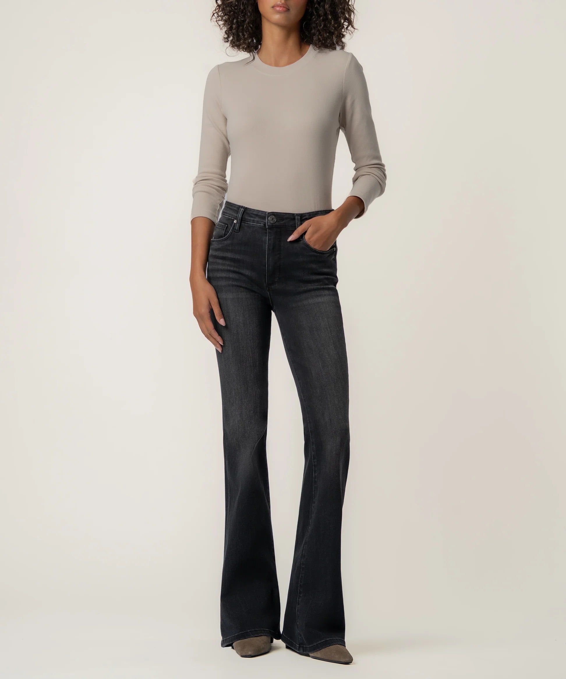Kut from the Kloth Ana High Rise Flare Jeans in Intellect Wash-Jeans-Kut from the Kloth-Deja Nu Boutique, Women's Fashion Boutique in Lampasas, Texas