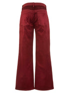 Kut from the Kloth High Rise Fab Ab Cranberry Velveteen Flare Jeans-Jeans-Kut from the Kloth-Deja Nu Boutique, Women's Fashion Boutique in Lampasas, Texas