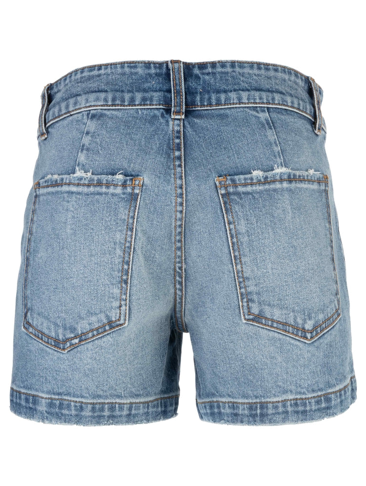 Kut from the Kloth Jane High Rise Denim Shorts – Vibes Wash-Shorts-Kut from the Kloth-Deja Nu Boutique, Women's Fashion Boutique in Lampasas, Texas