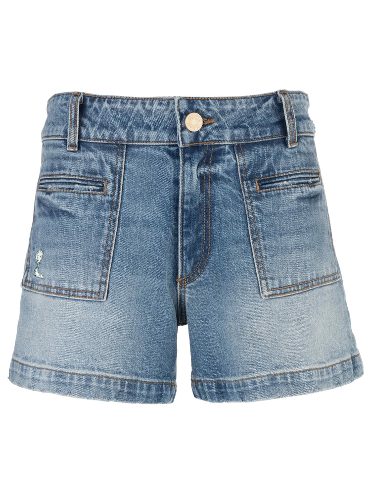 Kut from the Kloth Jane High Rise Denim Shorts – Vibes Wash-Shorts-Kut from the Kloth-Deja Nu Boutique, Women's Fashion Boutique in Lampasas, Texas