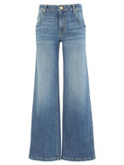 Kut from the Kloth Jean High Rise Wide Leg Dip Scoop Pockets Jeans in Incandescent-Jeans-Kut from the Kloth-Deja Nu Boutique, Women's Fashion Boutique in Lampasas, Texas