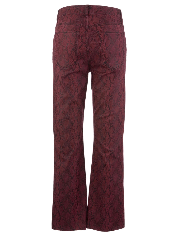 Kut from the Kloth Kelsey High Rise Fab Ab Ankle Flare Jeans in Burgundy-Jeans-Kut from the Kloth-Deja Nu Boutique, Women's Fashion Boutique in Lampasas, Texas