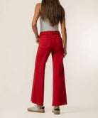 Kut from the Kloth Meg High Rise Wide Leg Corduroy in Ruby Red-Jeans-Kut from the Kloth-Deja Nu Boutique, Women's Fashion Boutique in Lampasas, Texas