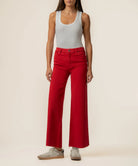 Kut from the Kloth Meg High Rise Wide Leg Corduroy in Ruby Red-Jeans-Kut from the Kloth-Deja Nu Boutique, Women's Fashion Boutique in Lampasas, Texas