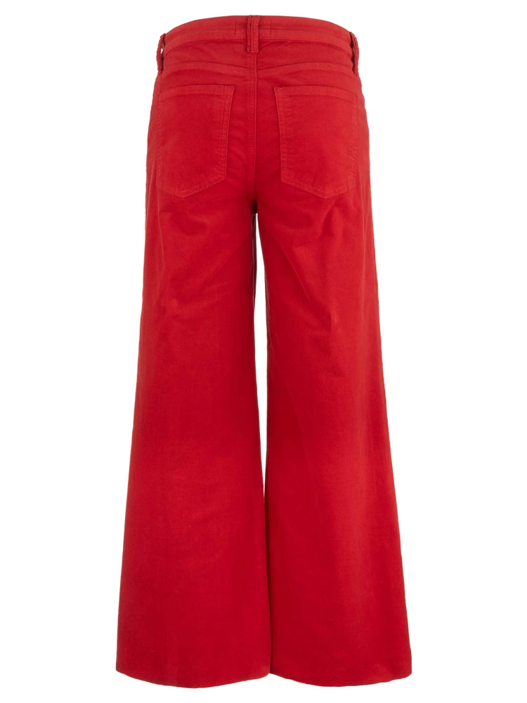 Kut from the Kloth Meg High Rise Wide Leg Corduroy in Ruby Red-Jeans-Kut from the Kloth-Deja Nu Boutique, Women's Fashion Boutique in Lampasas, Texas