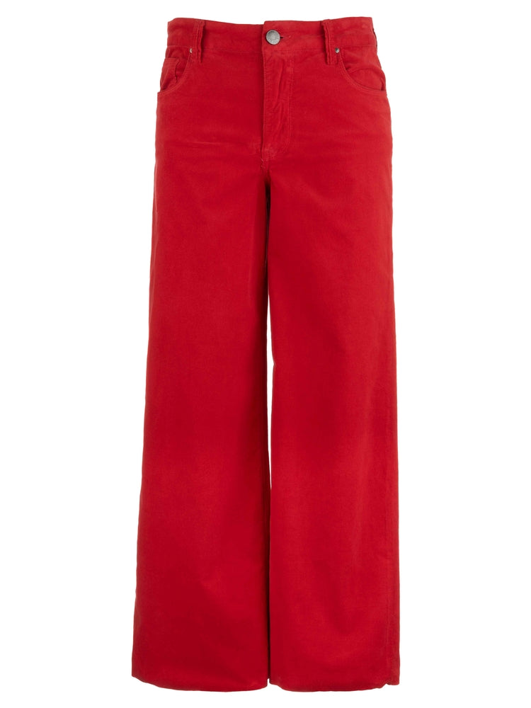 Kut from the Kloth Meg High Rise Wide Leg Corduroy in Ruby Red-Jeans-Kut from the Kloth-Deja Nu Boutique, Women's Fashion Boutique in Lampasas, Texas