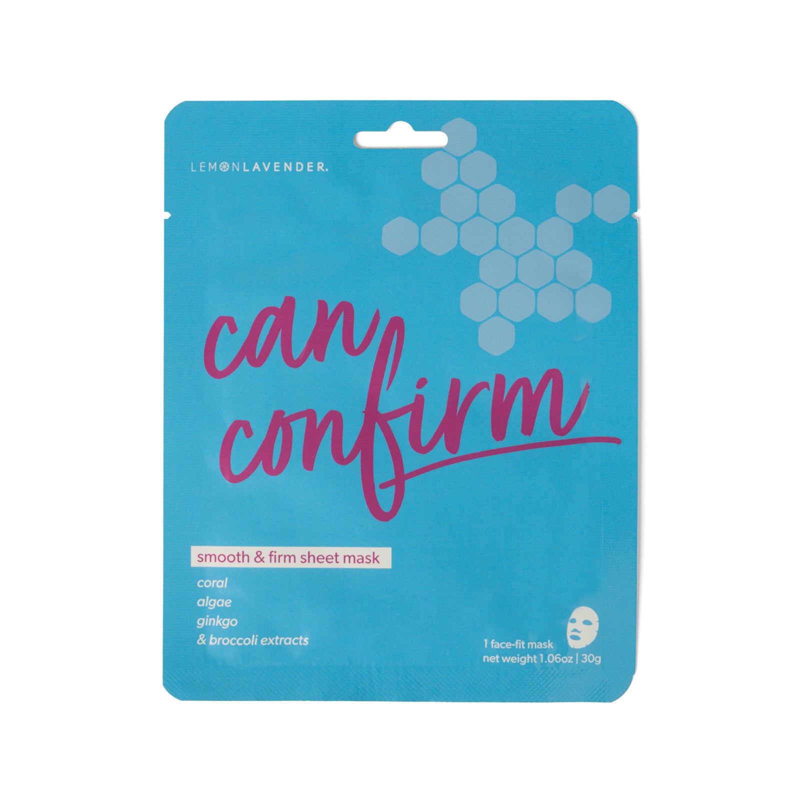 Lemon Lavender® Can Confirm Smooth & Firm Sheet Mask with algae and ginkgo extracts.