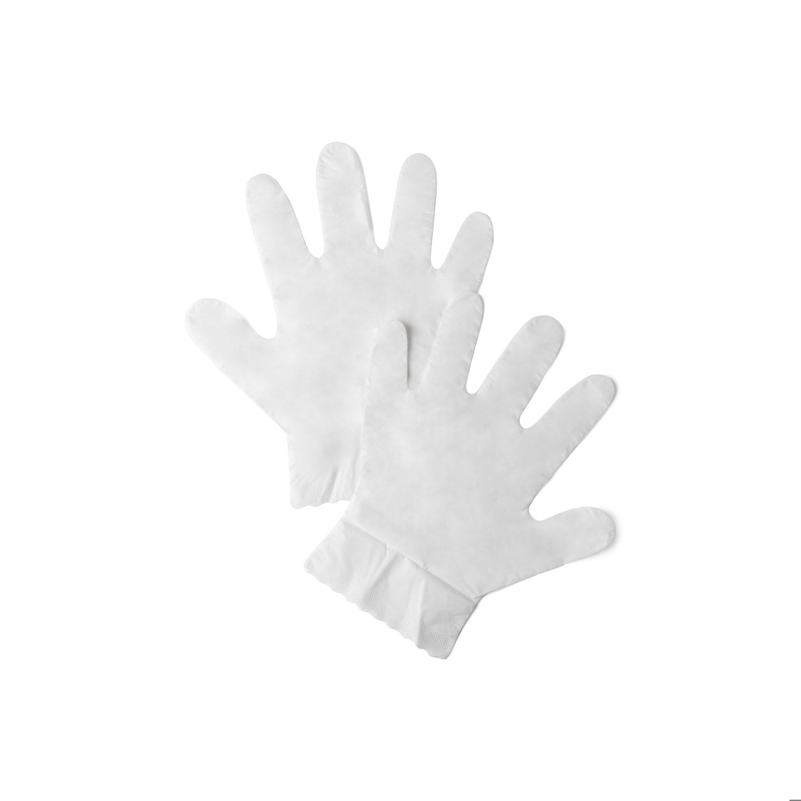 Model wearing Lemon Lavender® Mani-Cure All hydrating hand mask gloves during a spa routine.