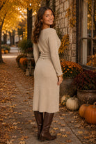 Lost + Wander Sloane Midi Dress - Grey-Midi Dresses-Lost + Wander-Deja Nu Boutique, Women's Fashion Boutique in Lampasas, Texas