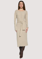 Lost + Wander Sloane Midi Dress - Grey-Midi Dresses-Lost + Wander-Deja Nu Boutique, Women's Fashion Boutique in Lampasas, Texas