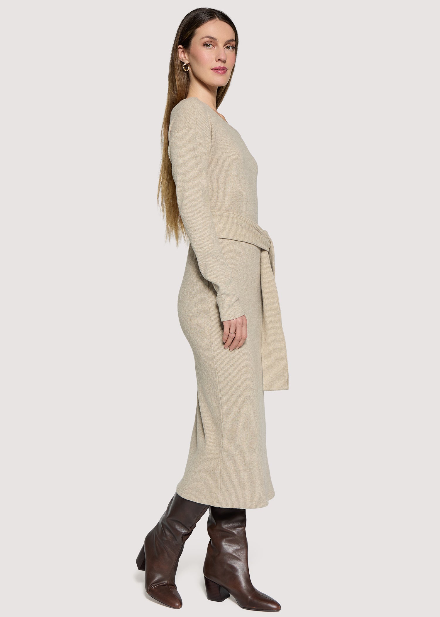 Lost + Wander Sloane Midi Dress - Grey-Midi Dresses-Lost + Wander-Deja Nu Boutique, Women's Fashion Boutique in Lampasas, Texas