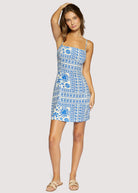 Lost + Wander Daydream Vista Mini Dress – Blue & Ivory Printed Resort Dress-mini dress-Lost + Wander-Deja Nu Boutique, Women's Fashion Boutique in Lampasas, Texas