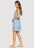 Lost + Wander Daydream Vista Mini Dress – Blue & Ivory Printed Resort Dress-mini dress-Lost + Wander-Deja Nu Boutique, Women's Fashion Boutique in Lampasas, Texas