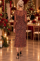 Lost + Wander Hazy Charm Floral Mesh Midi Dress in Red Black-Midi Dresses-Lost + Wander-Deja Nu Boutique, Women's Fashion Boutique in Lampasas, Texas