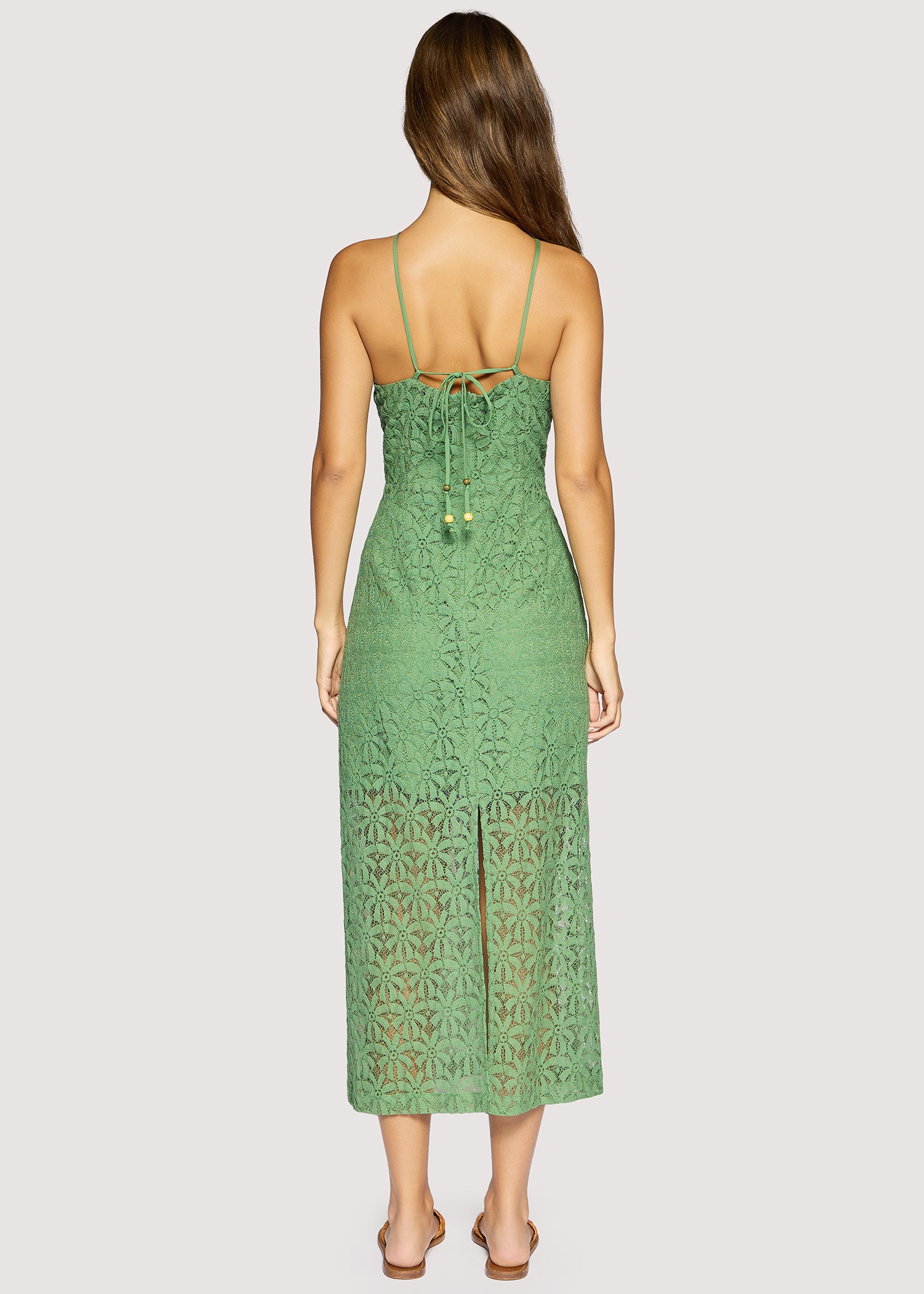Lost + Wander Green Lace Maxi Dress | Marisol Embroidered Halter Midi Dress-Maxi Dresses-Lost + Wander-Deja Nu Boutique, Women's Fashion Boutique in Lampasas, Texas