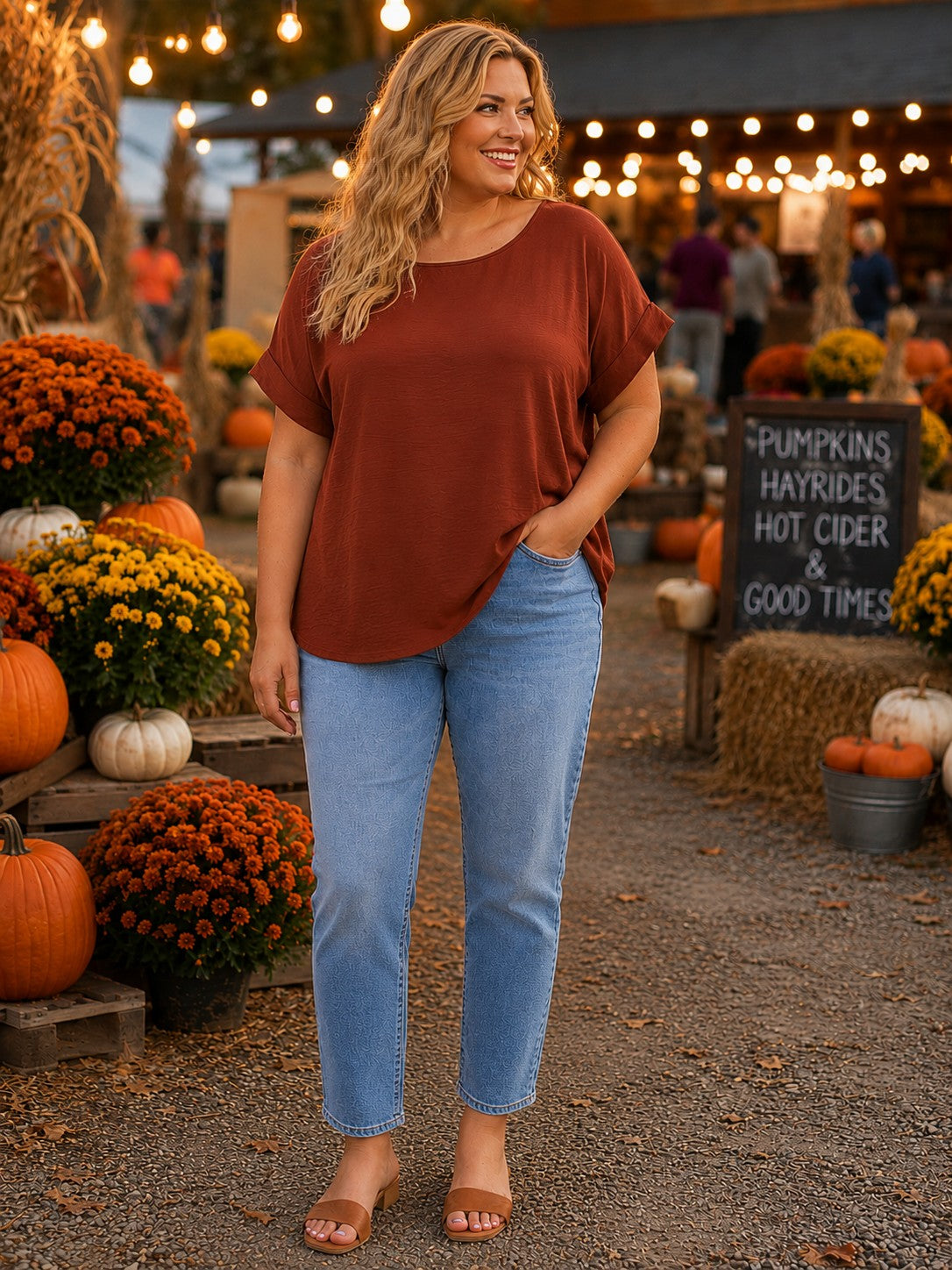 Lovervet by Vervet Plus Size Mid Rise Ankle Slim Straight Jeans in Safe Wash-Curvy/Plus Jeans-Lovervet by Vervet-Deja Nu Boutique, Women's Fashion Boutique in Lampasas, Texas