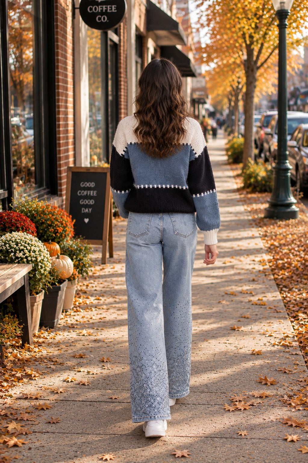 Lovervet by Vervet High Rise Hotfix Rhinestone Wide Leg Jeans in Twinkle-Jeans-Lovervet by Vervet-Deja Nu Boutique, Women's Fashion Boutique in Lampasas, Texas