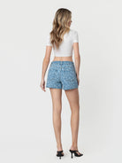Lovervet Wild Side High Rise Leopard Print Denim Shorts-Shorts-Lovervet by Vervet-Deja Nu Boutique, Women's Fashion Boutique in Lampasas, Texas